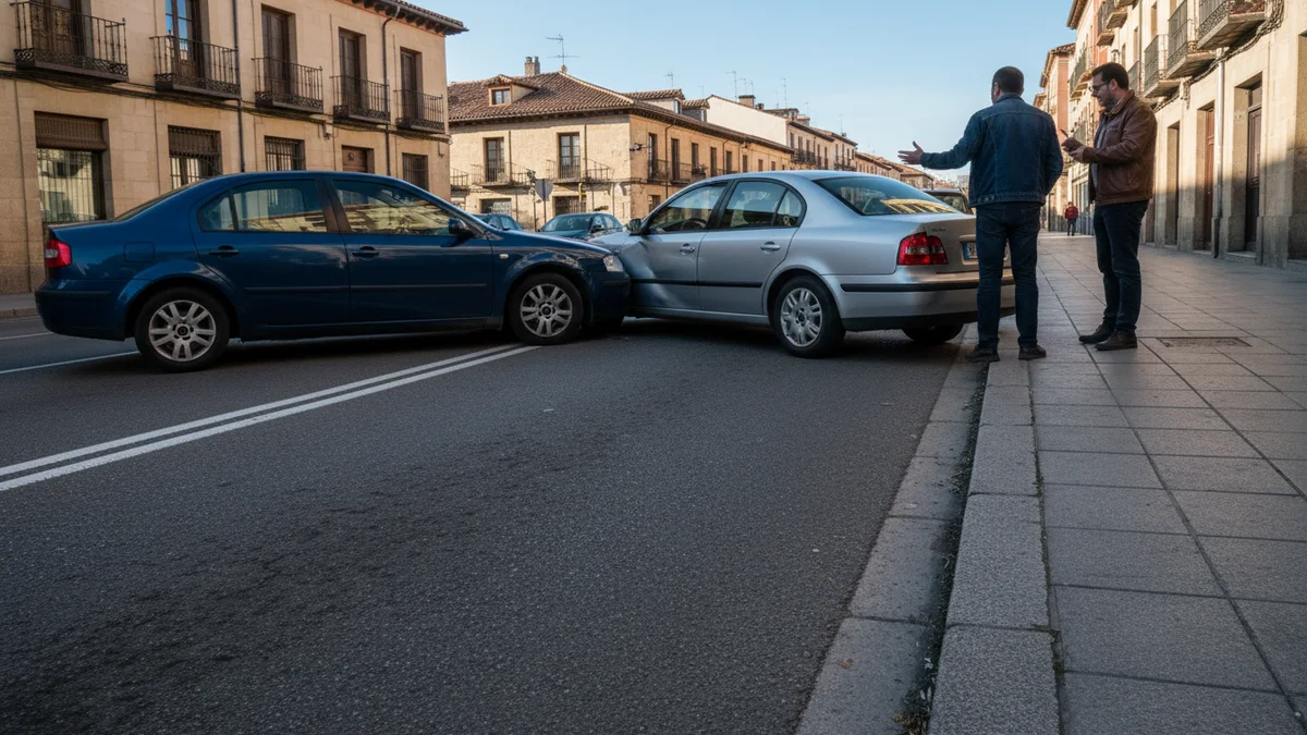 Colisión lateral por cambio de carril o incorporación sin prioridad en avenida española