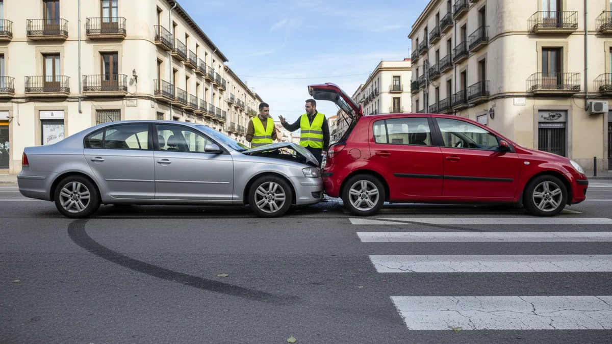 Accidente por alcance tras frenazo brusco y falta de distancia de seguridad en España