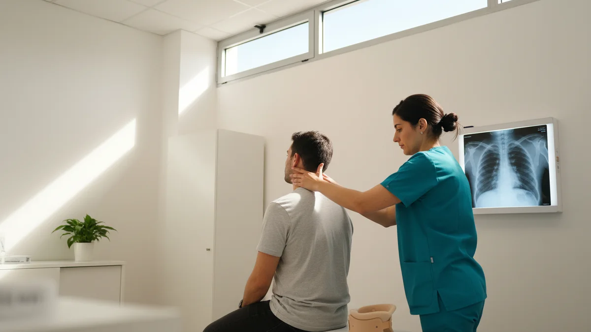 Tratamiento de fisioterapia para cervicalgia postraumática derivada de accidente de circulación