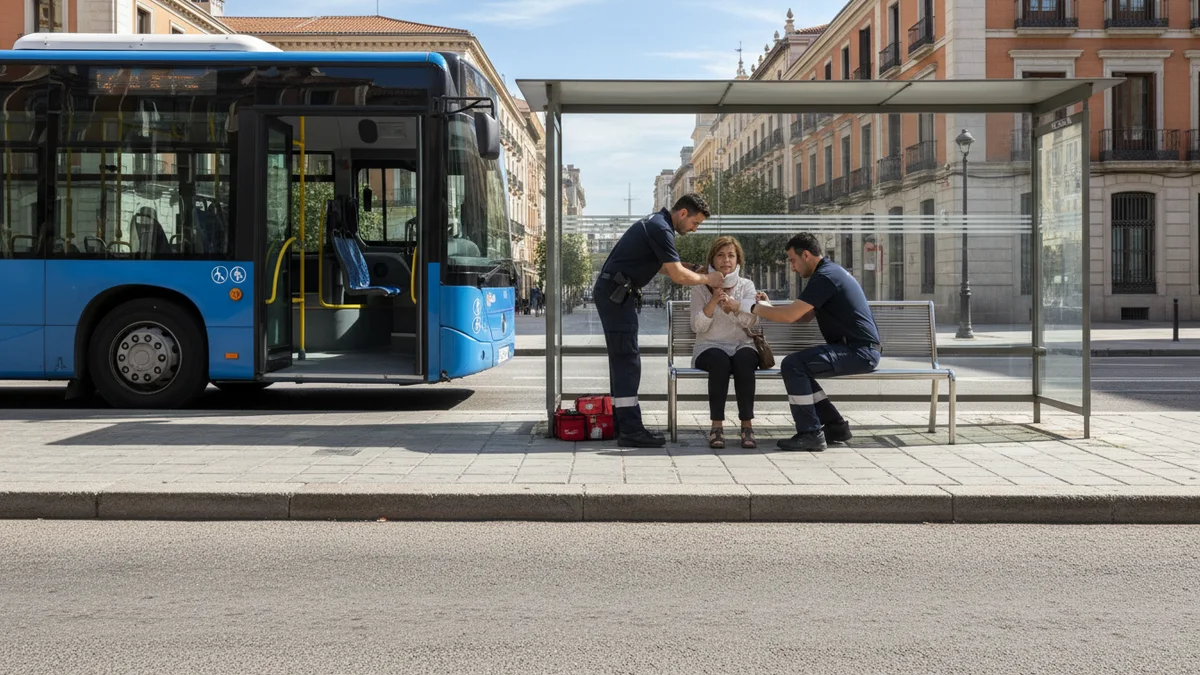 Asistencia a pasajeros tras accidente en transporte público (autobús y taxi) en España
